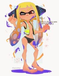agent_3_(splatoon) bunnsomethingi1 damaged_clothes english_text open_shirt splatoon underwear