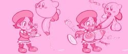 adeleine breast_expansion cake cum cum_drip cum_on_body cum_on_breasts cumshot huge_breasts huge_cock hyper_breasts hyper_penis kirby kirby's_dream_buffet kirby_(series) skitterleaf