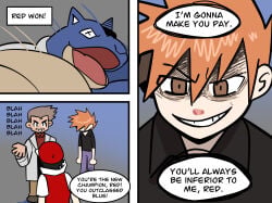 blue_(pokemon) bully bullying gary_oak grimace hasselnut netorare ntr pokemon professor_oak red_(pokemon) revenge rivals samuel_oak vengeance victory wolfgang_bang