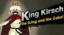 1boy arrogant aura brat cape crown dark-skinned_femboy dark-skinned_male dark_skin eyeshadow femboy king_kirsch_(midnightundying) mario_(series) midnightundying_(artist) oc original_character royalty smile smiling_at_viewer smug super_mario_bros. super_smash_bros. thick_thighs thighs white_eyelashes white_hair