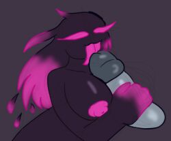 black_body blowjob licking_penis madness:_project_nexus madness_combat pink_eyes pink_hair pink_nipples shadow stygian_(madness_combat) sunnypawsy titfuck