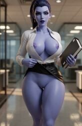 1girls 2026 3d ai_generated ai_video aistuffo animated big_breasts blue_hair blue_skin book breasts breasts_out cleavage dark_hair desk earrings exposed_breasts exposed_nipples female female_only floor gorgeous high_quality hips hips_wider_than_shoulders indoors large_breasts legs lifting_skirt looking_at_viewer makeup miniskirt muscular_thighs nipples nipples_outside office office_lady open_clothes overwatch ponytail pussy revealing_clothes secretary semi_nude shirt shorter_than_20_seconds slim_waist smooth_skin solo sound tagme thick_hips thick_thighs thighs uncensored uncensored_nipples vagina video waist walking walking_towards_viewer widowmaker yellow_eyes