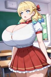 ai_generated blonde_hair blue_eyes female huge_breasts scarlett_(unicorn_overlord) unicorn_overlord