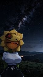 ai_generated rina_ai, sunflower_(pvz),