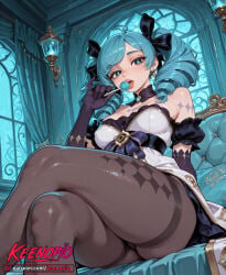 1girl 1girls 2d absurdres ai ai_art ai_generated anime_girl anime_style best_quality big big_ass big_breasts big_butt breasts colored detailed_background digital_art female full_body gwen_(league_of_legends) high_quality highres keenopio league_of_legends league_of_legends:_wild_rift looking_at_viewer masterpiece rule34 smile solo upper_body waifu watermark