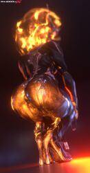 3d 3d_(artwork) 3d_model 3d_render absurd_res absurdres ass ass_bigger_than_head ass_cleavage ass_focus butt butt_focus buttocks ember_(warframe) ember_heirloom_(warframe) hd high_resolution highres huge_ass shaddoll_x squatting warframe