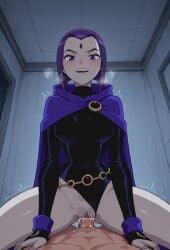1boy 1girls ai_generated dc dc_comics raven_(dc) short_hair tagme teen_titans