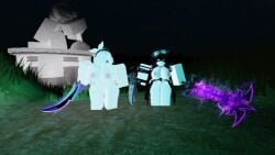 3d big_breasts black_hair roblox roblox_studio tagme white_hair