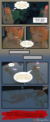 3d comic english english_text henbor medium_breasts night orange_hair sleeping vgw_world