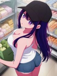boobs female female_only hoshino_ai legs love oshi_no_ko pussy short_hair shorts