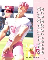 abby_(kpop_demon_hunters) baseball_uniform gay huepppey88 kpop_demon_hunters