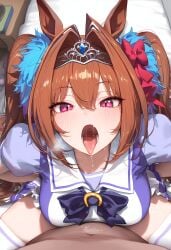 1girls ai_generated animal_ears anthropomorphization daiwa_scarlet_(umamusume) eyes female hair legs skin tagme umamusume umamusume_pretty_derby young