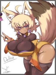 artist_name ass boobs deltia_(quarium) fox_ears fox_girl fox_tail quarium tagme tits tits_bigger_than_head