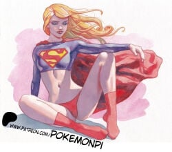 artist_request blonde_hair dc dc_comics female female_focus female_only pinup pinup_pose supergirl superman_(series)