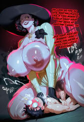1boy 1girls 5_toes ai_generated alcina_dimitrescu areola areolae barefoot big_breasts black_hair blush bottomless bottomless_female bottomless_male breast_grab breast_smother breasts breasts_bigger_than_head bush capcom choking cleavage clothed clothed_sex clothing color comic comic_page comic_panel corsage creampie cum cum_in_pussy cum_inside dandadan dress english_text ethan_winters evil_grin evil_smile exposed_breasts eyeshadow feet female female/male female_domination female_on_top femdom fingernails foot_on_butt giantess gigantic_breasts gloves grabbing grey_eyes hand_on_breast hand_on_head hat heavy_breathing huge_breasts human humanoid jewelry large_breasts larger_female legs_apart light-skinned_female light-skinned_male light_skin lips lipstick makeup male male/female mature mature_female milf missionary missionary_position mutant necklace older_female_and_younger_male open_mouth outfucked_male pale-skinned_female pale_skin pearl_necklace penetration pubes pubic_hair puffy_nipples pussy red_lips red_lipstick resident_evil resident_evil_8:_village reverse_rape sex sharp_fingernails sharp_toenails shirt size_difference splashthomson spread_legs steam steamy_breath straight submissive submissive_male sun_hat takakura_ken_(okarun) tall_female taller_female thick_thighs thighs toenails topless vaginal_penetration vampire vampire_girl veins veiny_breasts voluptuous webcomic white_skin women yellow_eyes younger_male