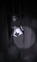 afterverse deer deer_girl female female_only fur furry glowing_eyes hair hairy hairy_pussy half_nude monster monster_girl rainforest rainforest_pussy skull skull_head tall taller_female