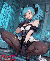1girl 1girls 2d absurdres ai ai_art ai_generated anime_girl anime_style best_quality big big_ass big_breasts big_butt breasts colored detailed_background digital_art female full_body gwen_(league_of_legends) high_quality highres keenopio league_of_legends league_of_legends:_wild_rift looking_at_viewer masterpiece rule34 smile solo upper_body waifu watermark