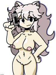 1female completely_nude female gun hololive nude shishiro_botan tom69 white_hair