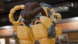 2026 3d 3d_(artwork) 3d_render bigger_female blue_eyes cat_ears cat_tail catgirl dark-skinned_male female human human_male male metal_cardbot penetration_from_behind smaller_male soundpunk501 tachi_(metal_cardbot) tachy_(metal_cardbot) thick_thighs yellow_body