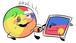 battle_for_dream_island battle_for_dream_island_elsewhere beach_ball_(bfdie) bfdi bfdie enby footjob moaning nonbinary nonbinary_(lore) penis precum sticker_(bfdie)