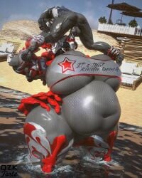 bbw big_breasts big_penis breasts cleavage female huge_breasts huge_cock overweight penis qzk_forte tagme thick_thighs wide_hips