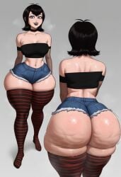 1girl 1girls ai_generated ass big_ass big_butt black_hair black_lipstick blue_eyes booty_shorts bottom_heavy breedable breedable_hips bubble_ass bubble_butt cellulite curvaceous curvy curvy_figure denim denim_shorts fat_ass female female_only hips hotel_transylvania mavis_dracula musk musk_clouds oiled oiled_skin pawg pawg_build perfect_ass phat_ass sexy sexy_ass sexy_body sexy_female short_hair stockings sweat taiga20 thicc thicc_ass thicc_thighs thick thick_ass thick_thighs tubetop voluptuous voluptuous_female wet wide_ass