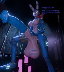3d 3d_(artwork) 3d_render animatronic anthro bonnie_(fnaf) dialogue equine_genitalia equine_penis five_nights_at_freddy's fnaf futanari hivar horsecock hyper hyper_genitalia hyper_penis hyper_testicles looking_at_viewer looking_down navel nipples rabbit robot scottgames sticker talking_to_viewer text thick_thighs trans_flag