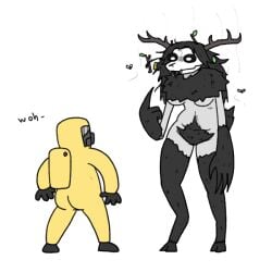 afterverse deer deer_girl female female_only fur furry glowing_eyes hair hairy hairy_pussy half_nude monster monster_girl rainforest rainforest_pussy skull skull_head stinky tall taller_female