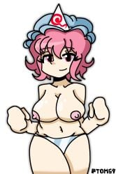 1female chubby female hat panties pink_eyes pink_hair tom69 touhou touhou_project yuyuko_saigyouji