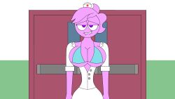 bikini_top breasts female nurse pink_body polarman546