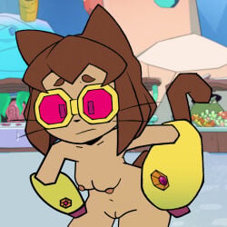 1girl 1girls breasts completely_nude female female_focus female_only gameoverse kit_(gameoverse) kit_bodega nude nude_female pussy small_breasts vagina