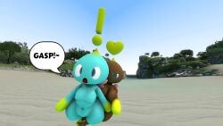 100acrew 1boy 1girls 2025 anthro breasts chao_(sonic) cheese_the_chao chocola_the_chao female floating flying gasping male sega sfm sonic_(series) sonic_the_hedgehog_(series) source_filmmaker speech_bubble surprised_expression