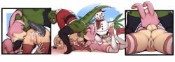 2025 after_anal anthro anus armwear ass ass_up ball_lick balls bent_legs bodily_fluids bottomless bottomless_anthro bottomless_male breasts canid canine christmas christmas_clothing clenched_teeth closed_eyes clothed clothing costume crouching crouching_sex cum cum_from_ass cum_from_vagina cum_in_ass cum_in_mouth cum_in_vagina cum_inside cum_on_penis cum_on_tongue cum_string cumshot digital_media_(artwork) ejaculation english_text erection fara_phoenix female female/female female_penetrated fennec_fox fox from_behind_position fur genital_fluids genitals group group_sex hair hare hi_res holidays humanoid_genitalia humanoid_penis lagomorph leaking_cum legwear leporid licking lucy_hare luraiokun lying male male/female male_penetrating male_penetrating_female mammal nintendo nude on_front open_mouth oral orgasm orgasm_face penetration penile penile_penetration penis pink_body pull_out rabbit raised_foot rear_view rough_sex santa_costume scalie sex sharpclaw_(star_fox) sign simple_background snow snowman spread_legs spreading star_fox stockings tail teeth text threesome tongue tongue_out trio true_fox vaginal_penetration vulva