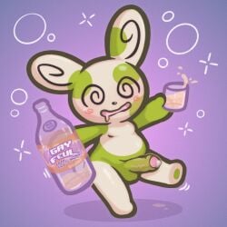 anthro arnkleblarn balls belly blush blush_lines bodily_fluids bottle briefs bubble clothing container cum cup dizzy dizzy_eyes drinking_glass drooling drunk drunk_bubble erection featureless_chest featureless_feet featureless_hands feet fur generation_3_pokemon genital_fluids genitals glass glass_container glass_cup glistening glistening_body green_body green_fur hi_res holding_object humanoid_genitalia humanoid_penis juice_(beverage) losing_balance male mammal markings multicolored_body multicolored_fur nintendo nude nude_anthro nude_male parody_soda penis pokemon pokemon_(species) polka_dots precum saliva shiny_pokemon simple_background slightly_chubby slightly_chubby_male smile solo spinda spiral spiral_eyes spots spotted_body substance_intoxication tan_body tan_fur tipsy underwear