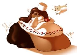 1girls bbw belly cocoa_cookie cookie_run dinoking675 fat female hot_chocolate huge_ass obese obese_female overweight overweight_female ssbbw