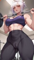 ai_generated bigzbig cameltoe gym gym_clothes gym_clothing gym_uniform league_of_legends leggings looking_at_viewer musk musk_clouds puffy_pussy riot_games riven solo solo_female solo_focus sports_bra sportswear sweat sweatdrop sweating sweaty sweaty_body tagme tight_clothing tight_pants toned toned_female white_hair workout_clothes workout_clothing yoga_pants