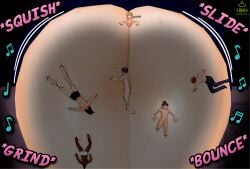 3d 3d_(artwork) ass_focus big_ass brackets_guy butt_crush giantess large_ass larger_female micro microphilia microphone skyblue skyblue_(friday_night_funkin) smaller_female smother smothering smothering_ass stream_chat streamer streaming tinies