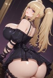 ai_generated android android_girl ani_(twitter) animated big_breasts black_dress blonde_hair breasts_focus dress female grok_(x) hypet no_sound shaking_ass shaking_butt solo tagme thick thick_ass thick_thighs thighs video