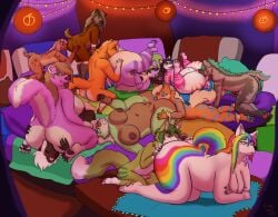 all_fours anal anthro arcanine ass bear big_butt breasts canid canine celeste_(pickles-hyena) facesitting felid feline female female/female fox generation_1_pokemon generation_3_pokemon genitals giant_panda group herm hyena intersex intersex/female lamp lantern looking_back lucette_(pickles-hyena) lying male male/female mammal maya_henderson mephitid mightyena nintendo nipples nude on_back on_front oral pickles-hyena pillow pistachio_(pickles_hyena) pokemon pokemon_(species) pokemorph rimming sex sitting_on_another skunk standing striped_hyena tent vulva
