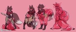 2023 2_tails animal_humanoid big_breasts blush boots breast_expansion breasts canid canid_humanoid canine canine_humanoid clothing digital_media_(artwork) expansion female footwear fox_humanoid glistening glistening_body goo_creature goo_humanoid goo_transformation group hair hi_res holding_melee_weapon holding_object holding_sword holding_weapon humanoid mammal mammal_humanoid melee_weapon merging multi_tail musical_note musical_symbol navel nighterrandt nipples nude open_mouth pink_body pregnant rapid_pregnancy sequence shoes simple_background smile sofia_(nighterrandt) solo_focus standing sword symbol tail torn_clothing transformation translucent translucent_body weapon