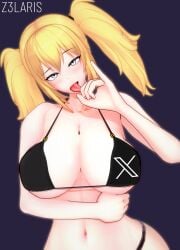 1girls 3d android android_girl ani_(twitter) artificial_intelligence big_ass big_breasts bikini black_bikini black_dress blonde_hair blowjob_gesture blue_eyes breasts busty busty_female curvy curvy_body curvy_female curvy_figure curvy_hips dress eyebrows_visible_through_hair female female_focus goth gothic grok_(x) large_breasts light-skinned_female looking_at_viewer mature_female solo solo_female solo_focus standing tagme thick thick_ass twitter wide_hips x_(social_media) yellow_hair z3laris