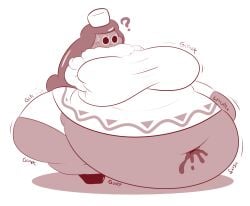 1girls bbw belly belly_button cocoa_cookie cookie_run dinoking675 fat female huge_breasts obese obese_female overweight overweight_female ssbbw