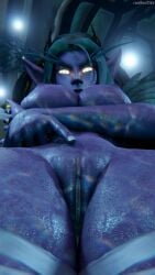 3d 4k 4k_resolution abs artist_name breasts brow clitoral_hood clitoris close-up close-up_pussy elf elf_ears elf_female elf_girl eyes female female_focus female_only from_below from_below_view glass glowing_eyes green_hair hair holding_own_breast holding_own_breasts imminent_cunnilingus imminent_oral inviting inviting_to_oral large_breasts long_hair night_elf night_elf_female night_elf_priest nipples pointing pointing_at_pussy pointing_at_self priestess pussy ruadhnait3dx solo solo_female solo_focus thick_thighs thigh_strap thighs tyrande_whisperwind viewed_from_below warcraft watermark wisp world_of_warcraft
