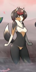 anthro breasts canine da3rd female fur hair mammal nipples nude pussy solo wide_hips