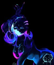 looking_at_viewer naked naked_female overwatch seductive seductive_look seductive_pose solo_female solo_focus sombra