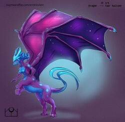 abstract_background breasts closed_eyes dragon errokioslem female female_taur full-length_portrait generation_2_pokemon hi_res legendary_pokemon medium_breasts membrane_(anatomy) membranous_wings mythological_creature mythological_scalie mythology nintendo nipples pokemon pokemon_(species) pokemon_transformation portrait scalie solo_focus spread_wings suicune taur taur_transformation three-quarter_view transformation transformation_sequence transformation_through_magic wings