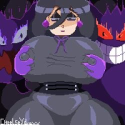 animated animated_gif animated_image animation big_breasts breasts female gengar gif haunter hex_maniac hex_maniac_(z-a) nipples orgasm_face pixel_animation pixel_art pokemon pokemon_(species) pokemon_legends:_z-a pokephilia