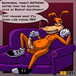 2017 anthro canine cartoon_network clothing erection furry gloves hentai_boy heterochromia male male_only mammal moxy nude penis the_moxy_show