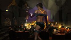 3d alcohol belly_dancer bikini blue_bikini breasts dancing female french_female jewelry male moonlight multiple_boys multiple_girls nazi nazi_uniform pandemic_studios paris piano ponytail screenshot screenshot_edit stage strip_club stripper stripping the_saboteur topless_female video_games vintage vintage_clothing waitress women world_war_2