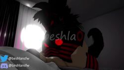 1boy 1girls 3d 69 69_position animated ass balls beshlansfw big_ass big_breasts breasts cowgirl_position deepthroat dialogue english_text erection handjob interspecies longer_than_one_minute male_human/female_anthro muscular nipples oral paizuri penis protogen roblox roblox_avatar robloxian sound tagme tail_motion tailwag text thick_thighs thighs video watermark